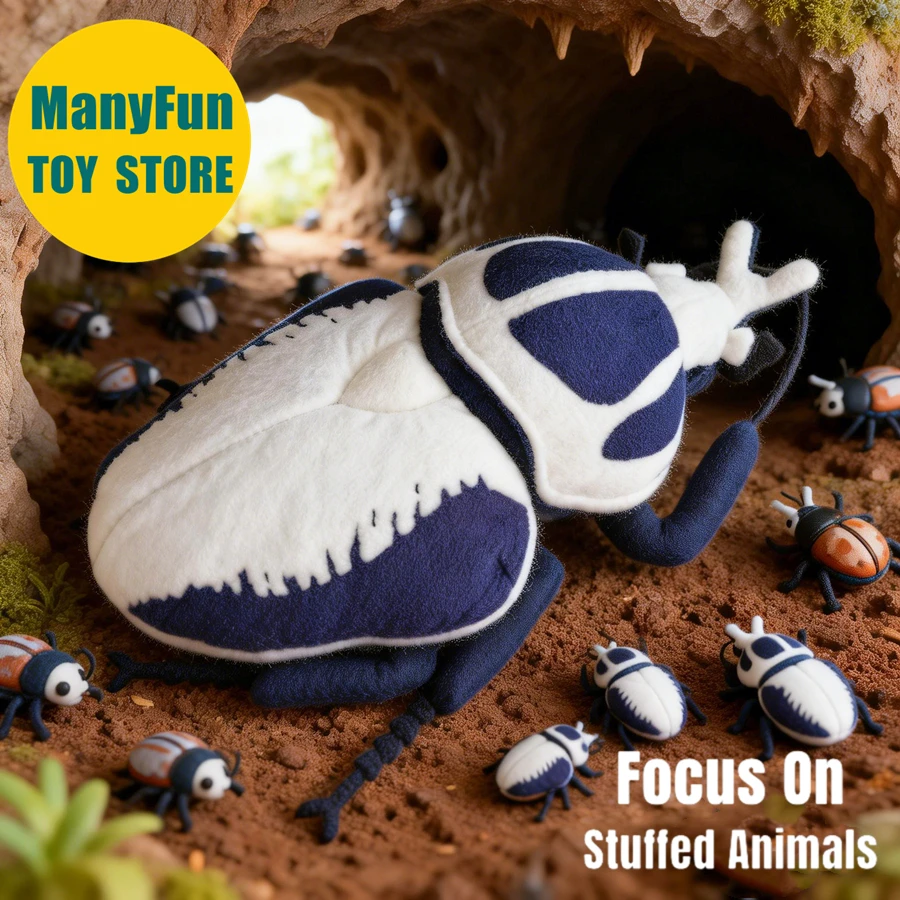 

Realistic Goliath Beetle Plush Toy Scarab Beetle Insect Plushie Lifelike Goliathus Goliatus Stuffed Animal Simulation Doll