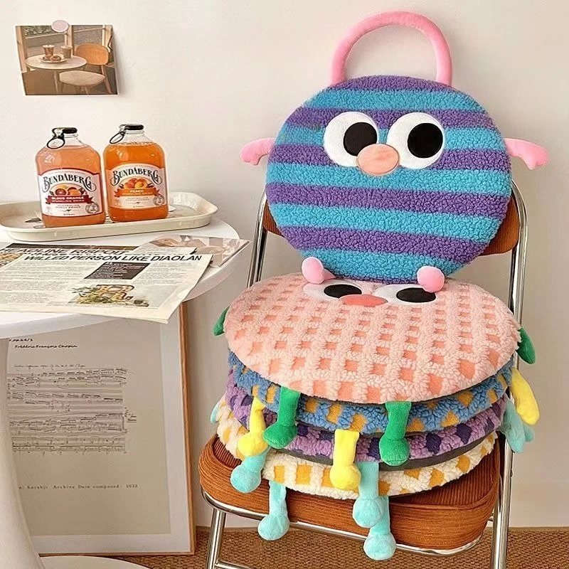 Bright Dopamine Cushion Circular Cushion for Office Staff Long Sitting Comfort Cushion Home Office Decoration