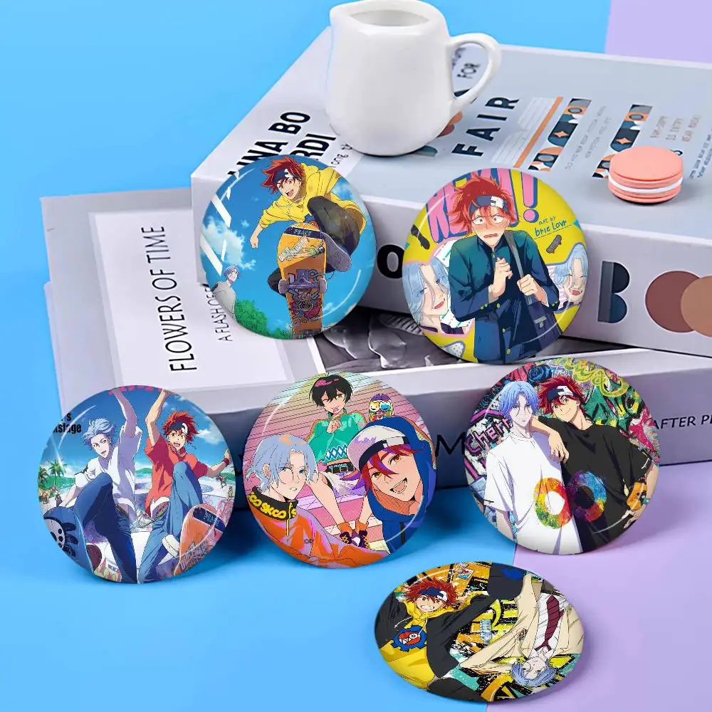 Sports Anime SK8 The Infinity Creative Tinplate Soft Button Pins Animal Icon Brooch Lapel Backpack Badge Accessories Pin