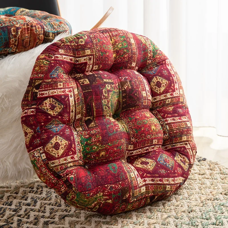 Bohemian Ethnic Style Cushion Moroccan Tatami Futon Office Chair Cotton Linen Cushion Japanese Thickened Floor Lazy Fart Cushion