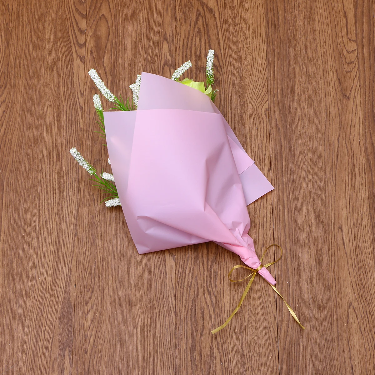 

20Pcs Solid Color Translucent Matte Wrapping Paper Waterproof Flower Gift Wrap Pink Eco-Friendly Packing Paper for Valentine