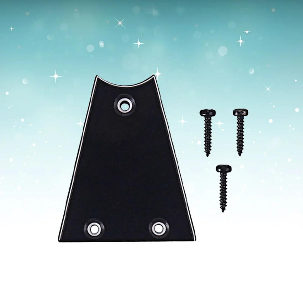 1 Set Plastic 3 Holes Truss Rod Cover Plate with 3 Screws for Electric Guitar Bass Parts Truss Rod Cover for Guitar