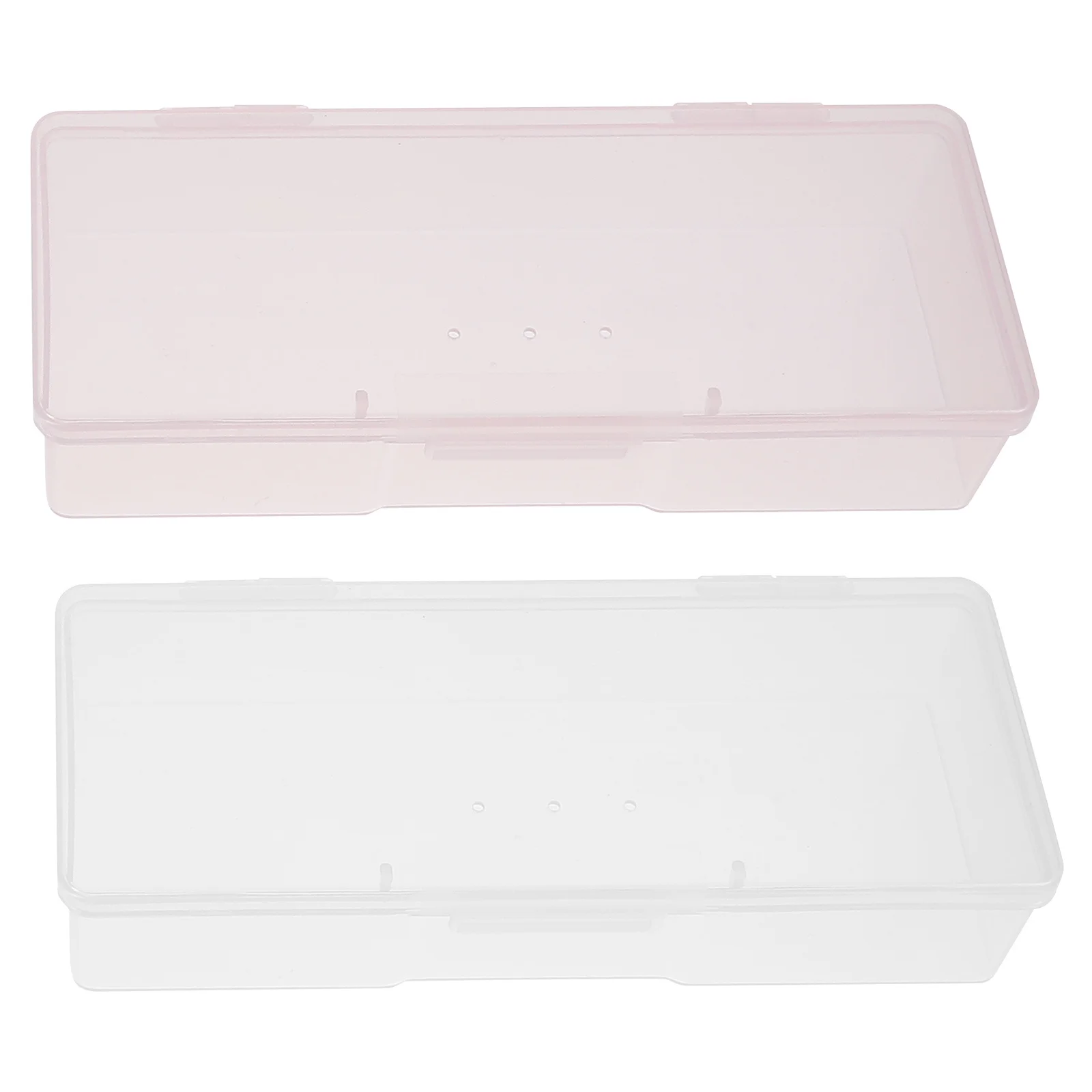 

4Pcs Nail Tools Storage Boxes Manicure Organizer Compact Lightweight Nail Brush Holder Portable Manicure Tool Case Storage