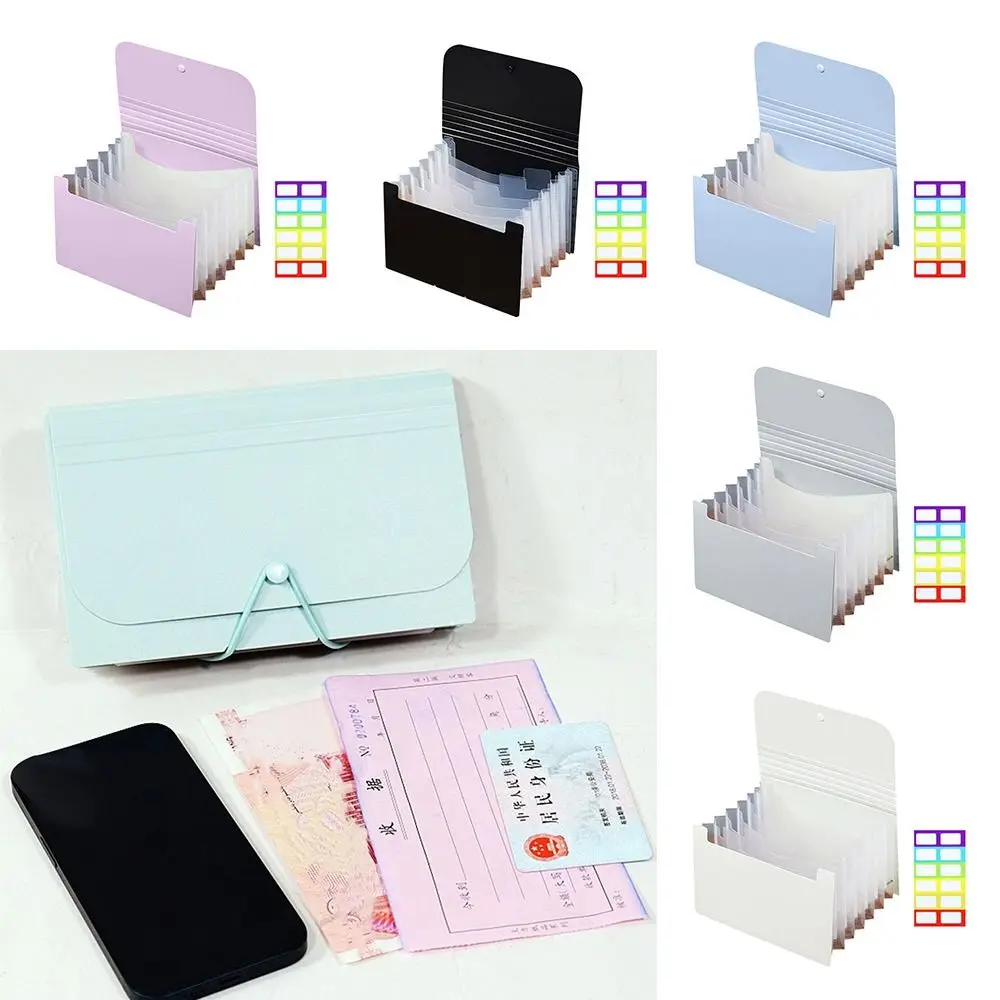 Portable 7 Layer A6 File Folder Large Capacity Waterproof Organ Bag with Index Tabs File Pouch