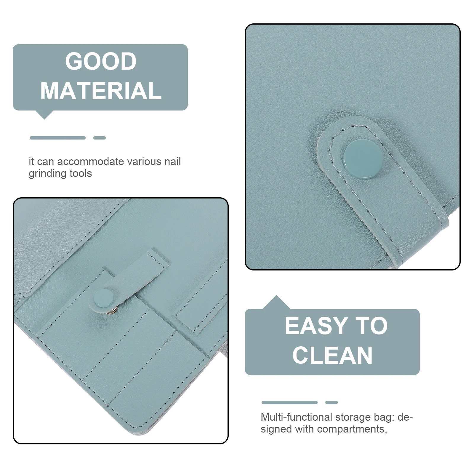 

Drill Bits Holder Bag Portable Tool Organizer Storage Pouch For Tools Cuticle Clippers Lightweight Travel Kit Nail Drill