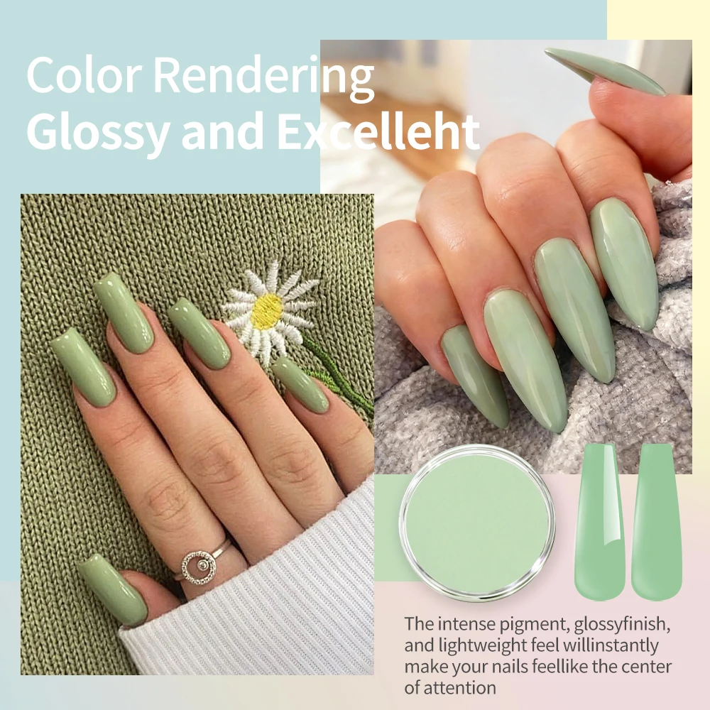 12Box/Set Colorful Professional Acrylic Nail Powder Pink/Blue/Green/Orange/Nude 12 Colors Polymer Nails Extension Accessories