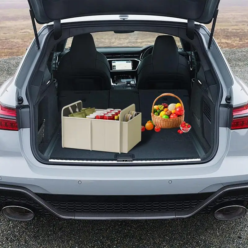 Foldable Car Trunk Storage Box Collapsible Car Trunk Storage Organizer Sturdy Convenient Oxford Cloth Container Box Vehicle