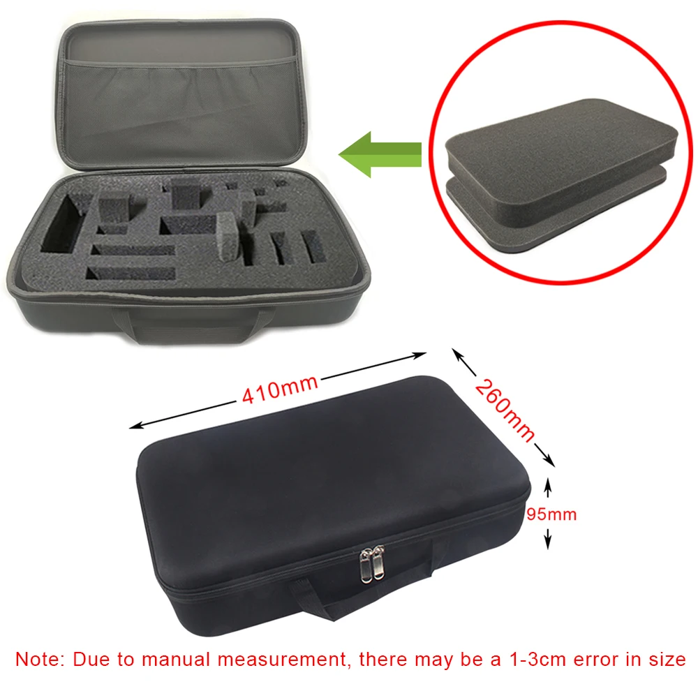 ジッパー付きハードトラベルキャリングケース,パーソナライズされた収納ボックス,耐衝撃カメラバッグ,屋外ツールアクセサリー