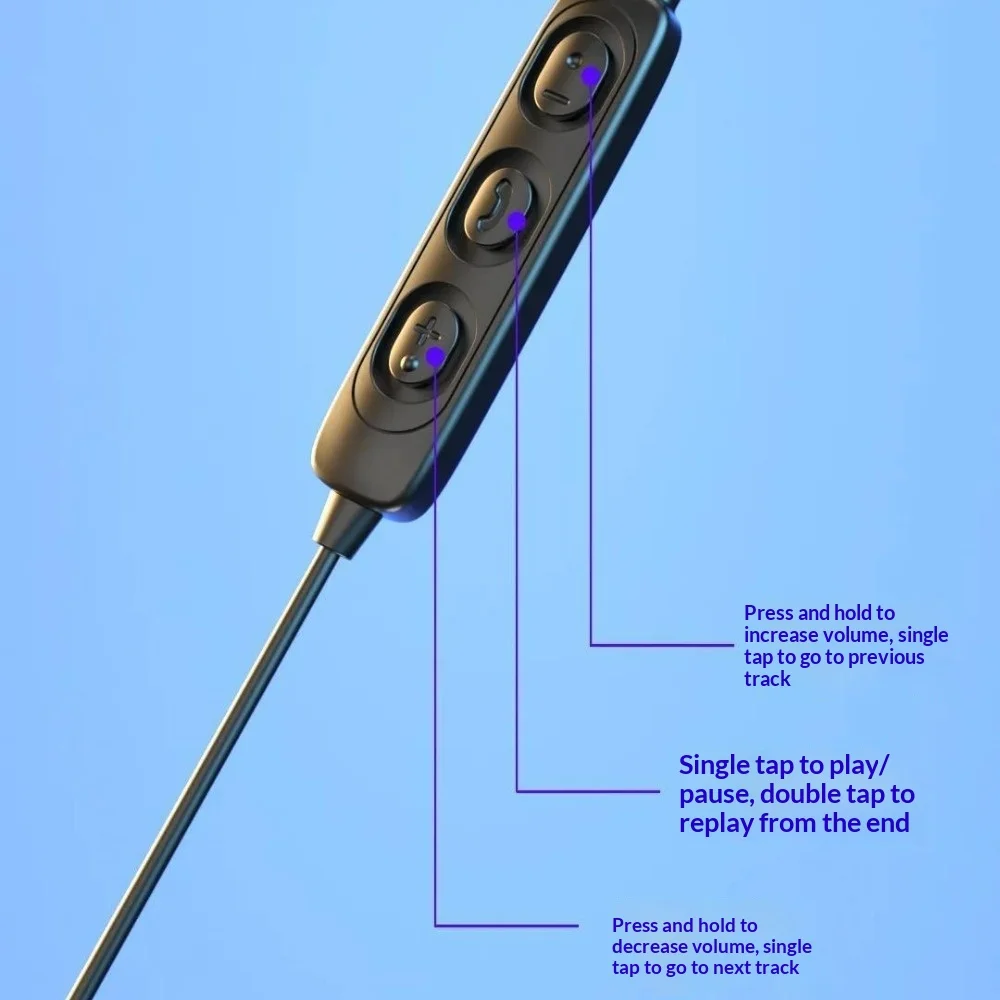 2025 New Model Neck-hung Bluetooth 5.4 Headphones Hi-Res Lossless Sound Adaptive Noise Cancellation Sports Running Fitness Sweat