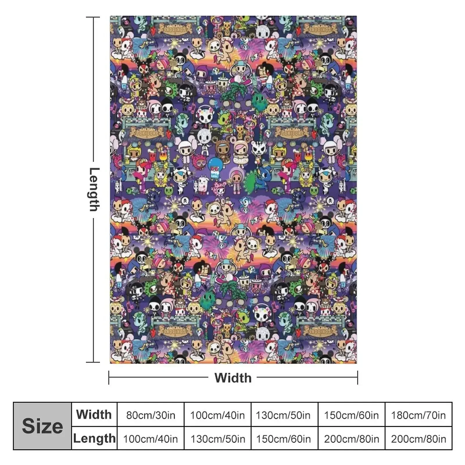 donutella and his friends unicorns mofia collaboration Throw Blanket