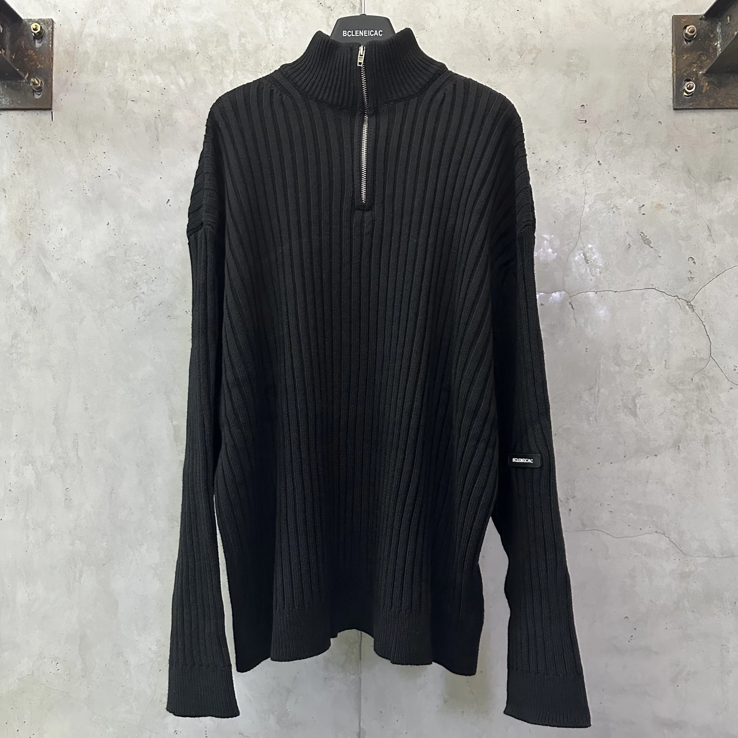 

BCLENEICAC New Silicone Label f Zip High Ne Knitwear Sweater Men Women Paris Sle Warm Long Sve Casual Netie