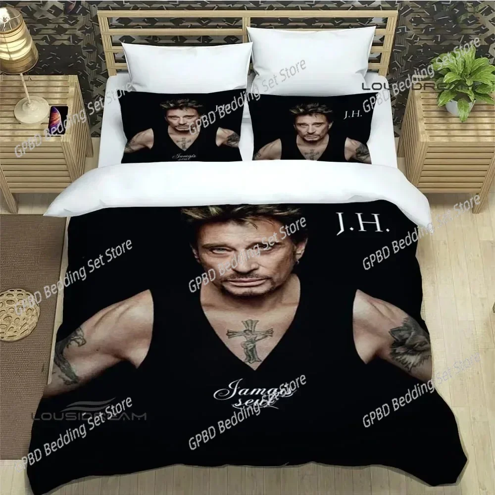 

Rock star Johnny Hallyday Bedding Set Bedroom Soft Modern Bedspreads Comefortable Kids Duvet Cover Quilt Cover And Pillowcase