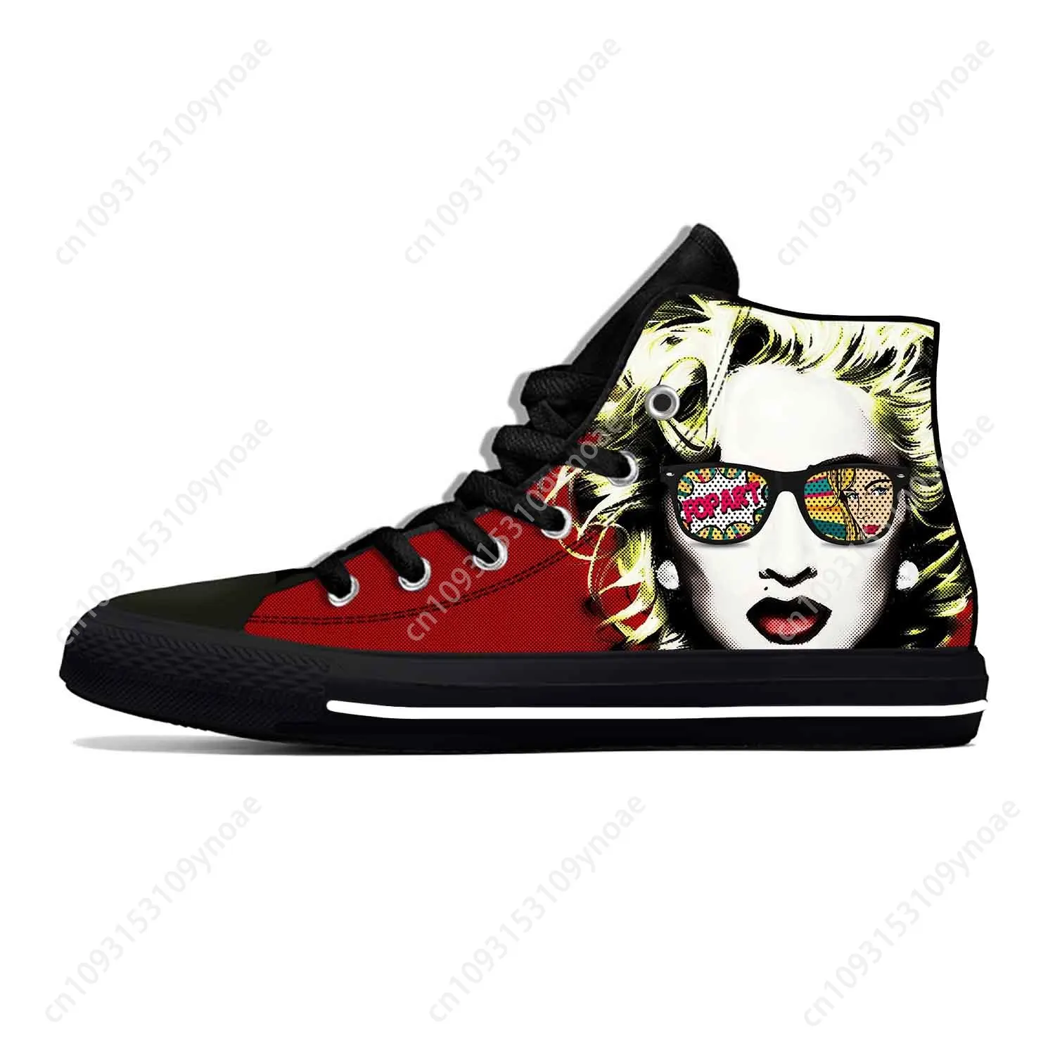 Madonna Pop Music Singer Fashion Funny Popular Casual Cloth Shoes High Top Lightweight Breathable Mens Womens Teenager Sneakers