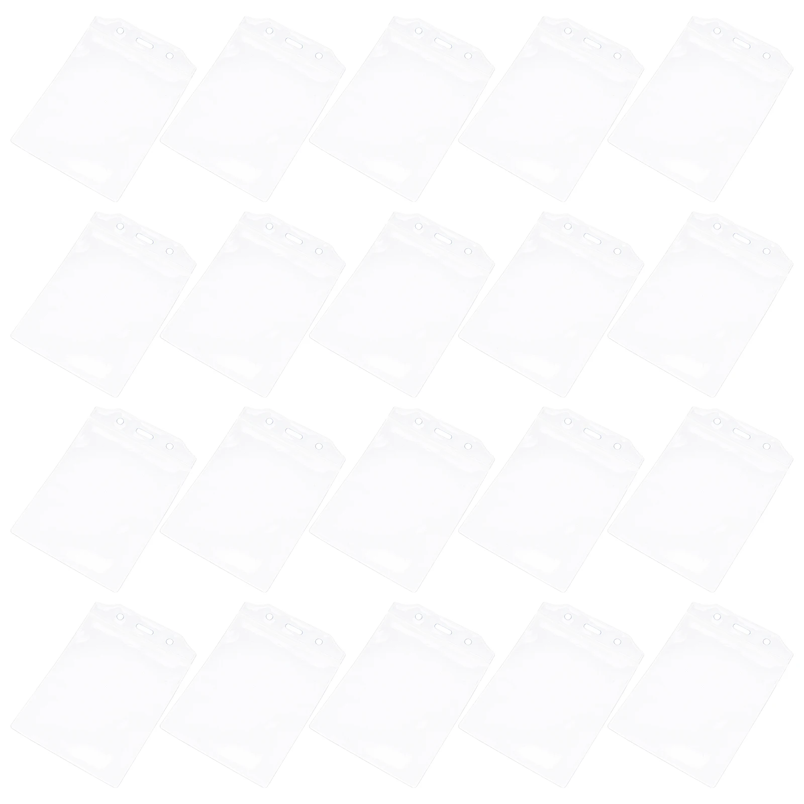 

50pcs Pvc Holder Clear Id Card Cover Transparent Work Cards Protector Transparent Card Holder Name Tag Case