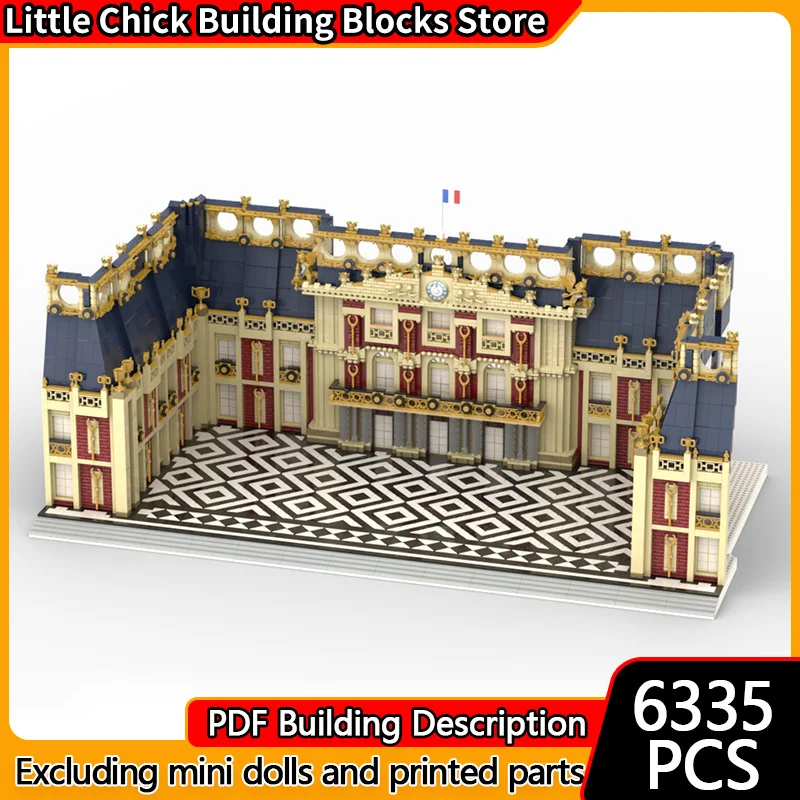 

Medieval Castle Model MOC Building Bricks Hall Of The French Palace Modular Technology Children Holiday Gifts Assemble Toys Suit