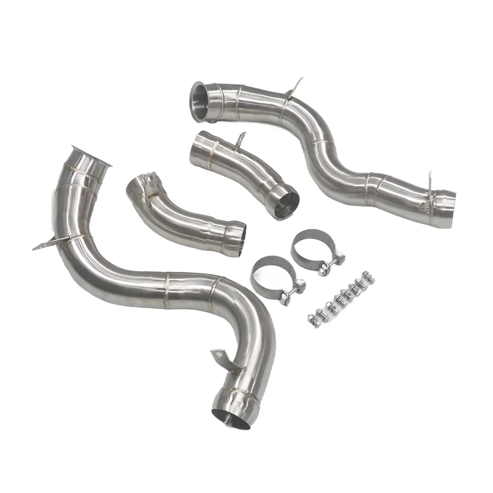 JIAJUN  GLC63  2018-2022 Exhaust Straight Header Downpipe M177 4.0T 304 Stainless Steel 1.5mm Thickness Brushed