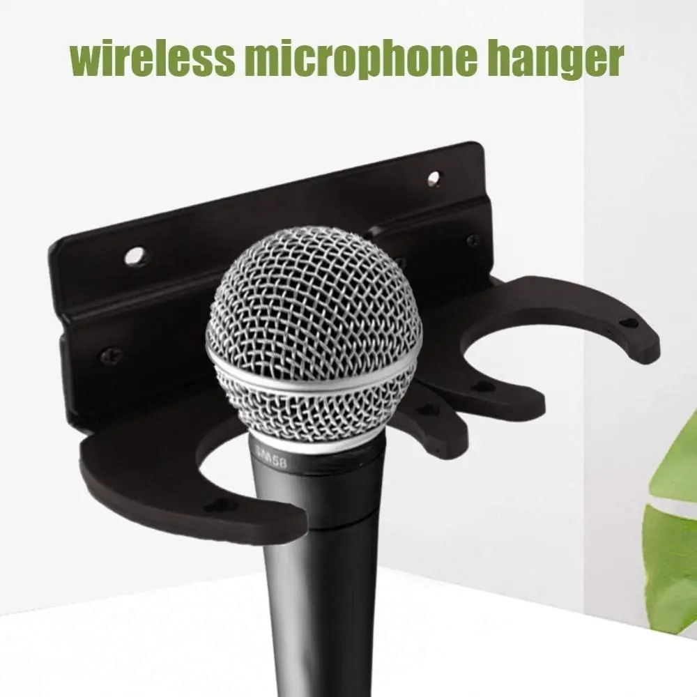 Portable Anti-slip Wall Mounted Mic Holder Anti-scratch Universal Mic Stand Space Saving Mic Bracket KTV