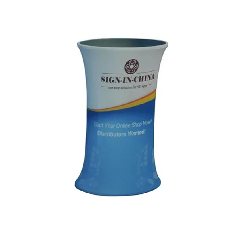 Portable Promotional Counter Oval Pop-Up Table Custom Podium Stand Trade Show Counter Display