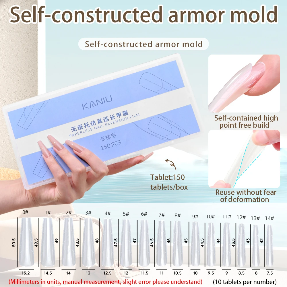 120/150 Stück Scale Line Nagelverbesserungsform, Größe 15, UV-Gel, Acryl, Nagelverbesserung, Kunstform, Nagelspitze, Kunstdesign, Nagelwerkzeug