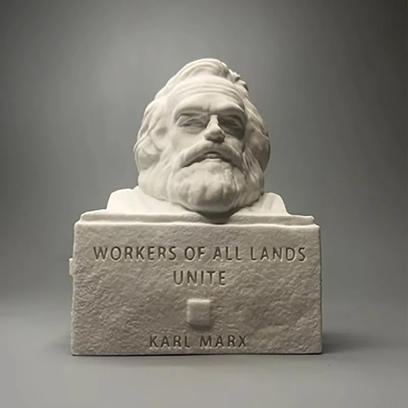 Karl Marx Gypsum Statue Art Sculpture Desktop Decoration Advanced Bookcase Wine Cabinet Decoration Birthday Gift