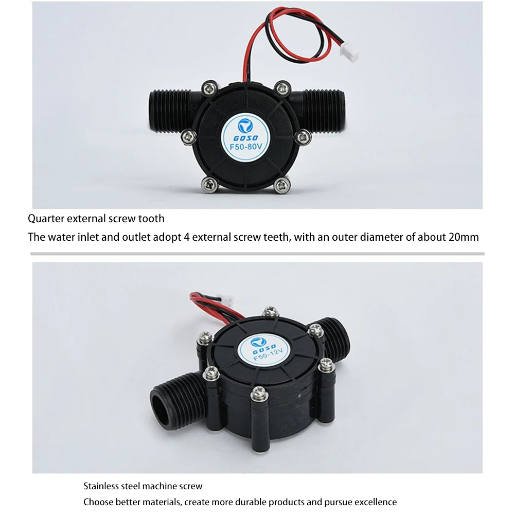 ABGG-Micro-Hydro Generator 10W DC Water Flow Generator Turbine Generator Hydroelectric Tap Water Flow Hydraulic DIY