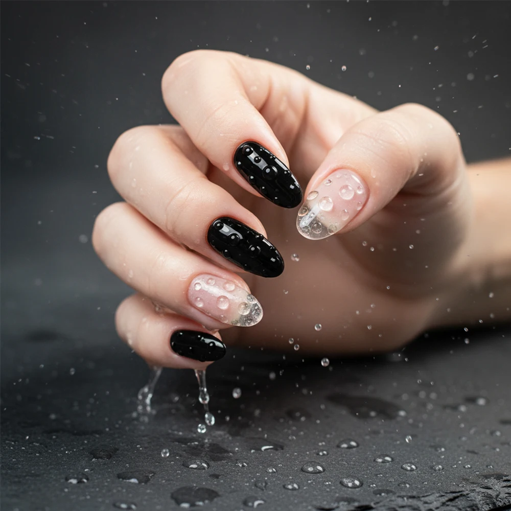KODI JYJ 12ml Water Drop Top Coat Collocation Crystal Top 2Pcs Set Nail Art UV No Wipe Top Natural Water Droplets New Gel Polish