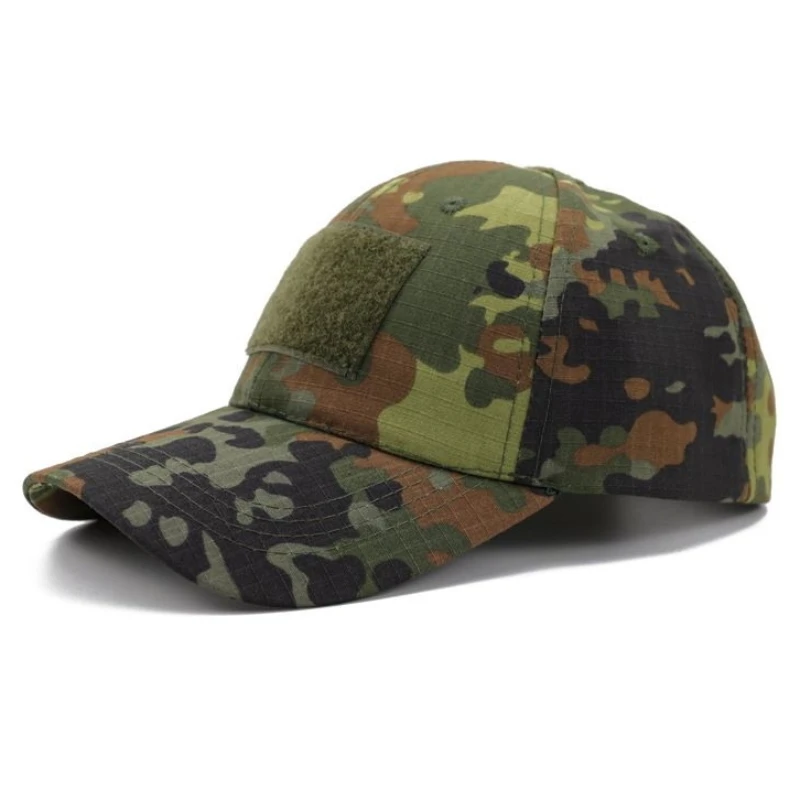 New German Flecktarn Camouflage Woodland Baseball Cap WWII Camo Hat Tactical