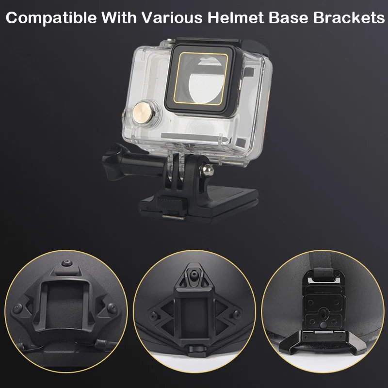 FAST/MICH/NVG Helmet Accessories Tactical Helmet Base Adapter Fixed Mount For GoPro Hero Action Camera BK OD DE