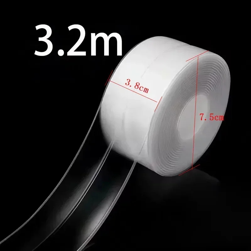 Transparent Acrylic Single-fold Kitchen And Bathroom Waterproof Mildew Stickers Sink Beautiful Stickers(3.2m*3.8cm) view 6