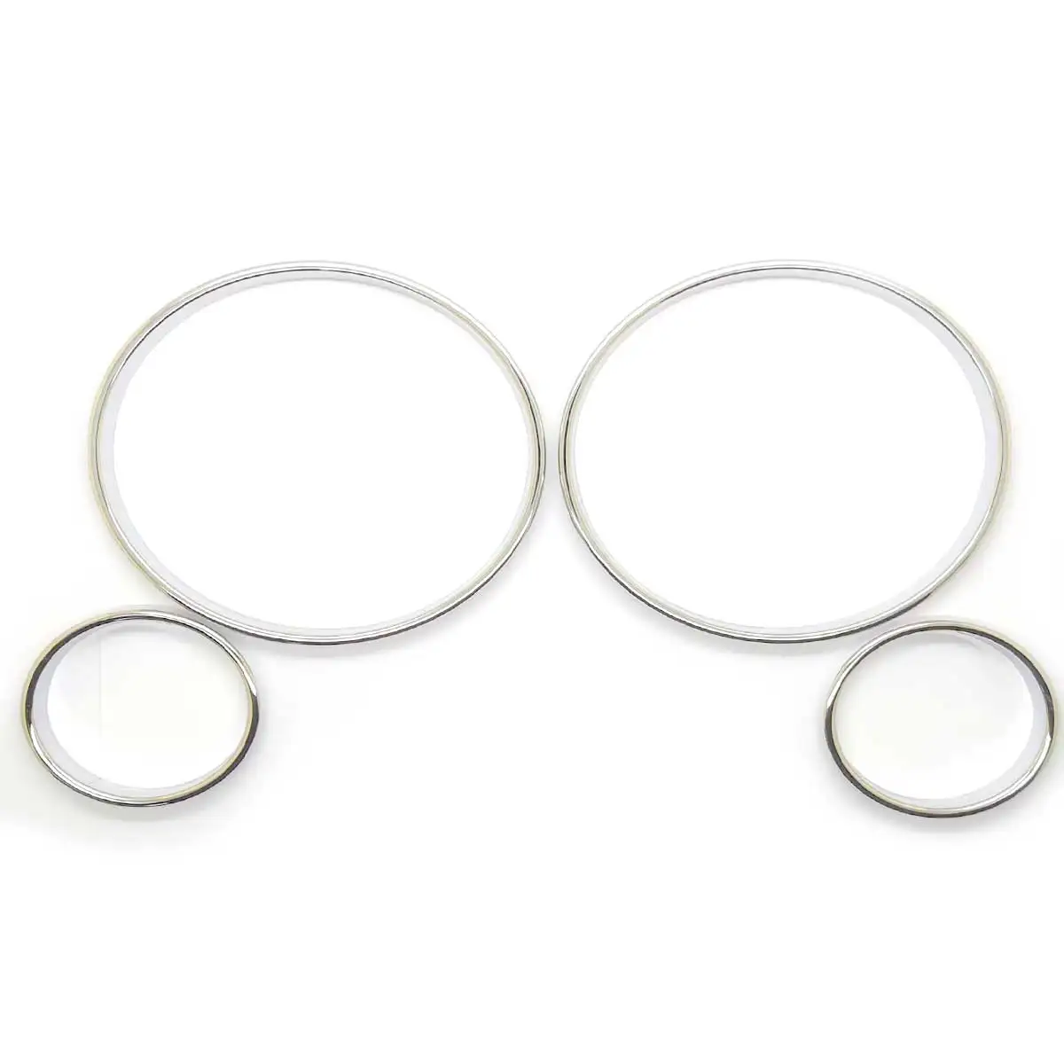 

red / green / chrome silver Speedometer Gauge Dial Rings Bezel Trim For BMW E39 5 Series E38 7 Series E53 X5