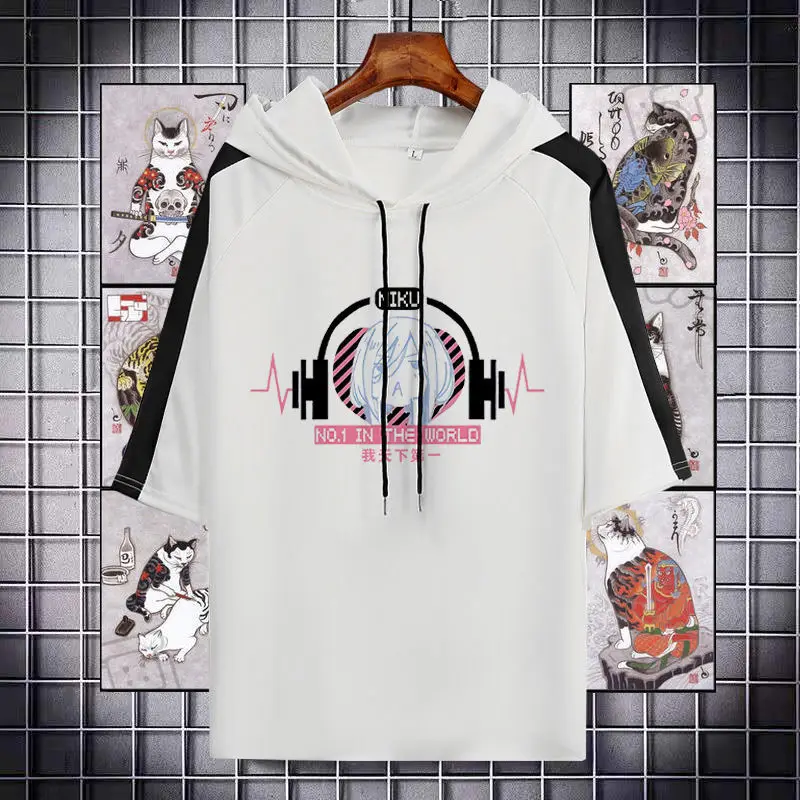 Pakaian Pengantin Hanayome Berujung Lima Nakano Miku Yotsuba Kaus Lengan Pendek Uniseks Merchandise Anime Setengah Lengan Berkerudung