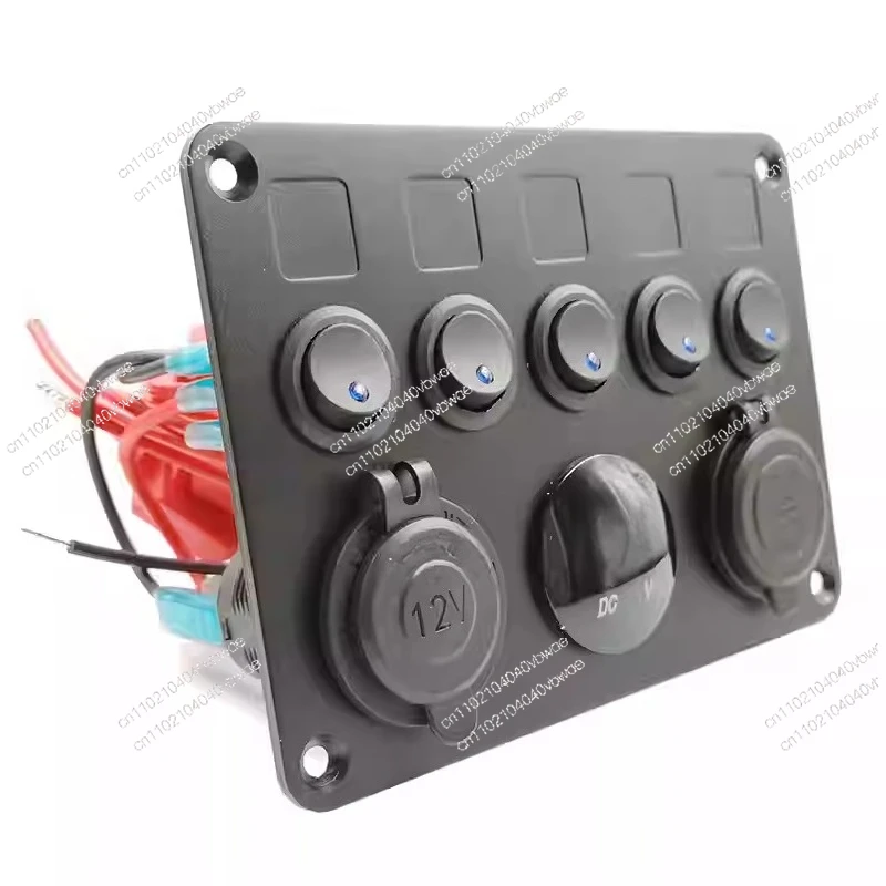 combinazione-di-pannelli-interruttori-rotondi-cat's-eye-a-5-posizioni-voltmetro-usb-sedile-femminile-pannello-di-ricarica-per-auto-modificato-per-auto-12-24v