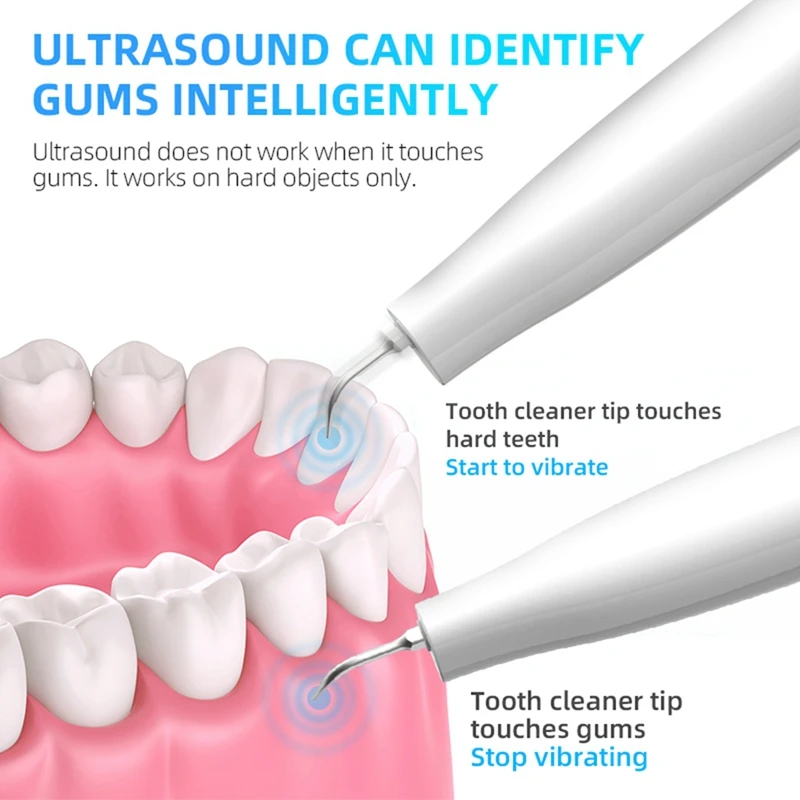 Visual Ultrasonic Scaler Com Câmera, LED Cálculo, Oral Tártaro Remover, Tooth Stain Cleaner, Clareamento dos dentes, APP