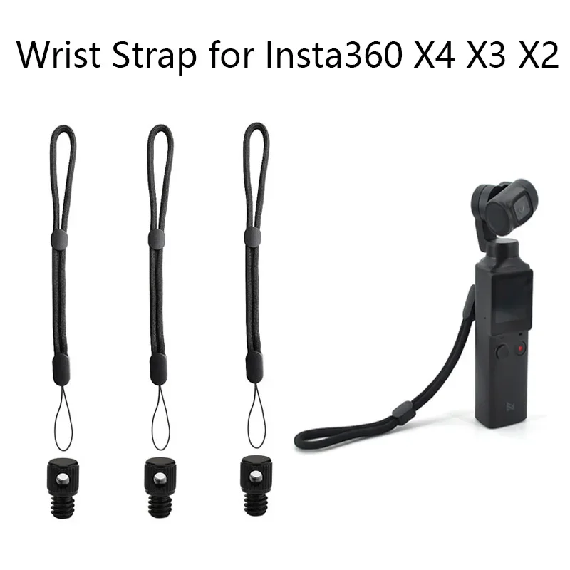 Multifunctional Hand Wrist Strap for Insta360 X4 X3 X2 Phone Case Anti-lost Lanyard Rope Strap with 1/4 Screw Connector Mount