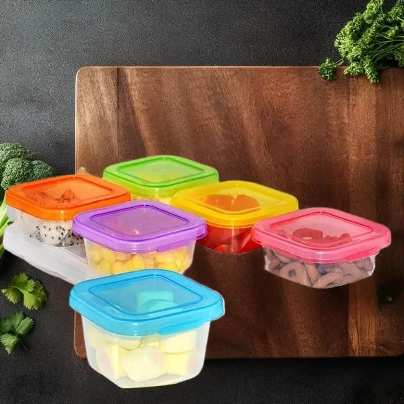 

4/6pcs Baby Food Freezer Storage Container Baby Food Storage Container Blocks With Storage Tray