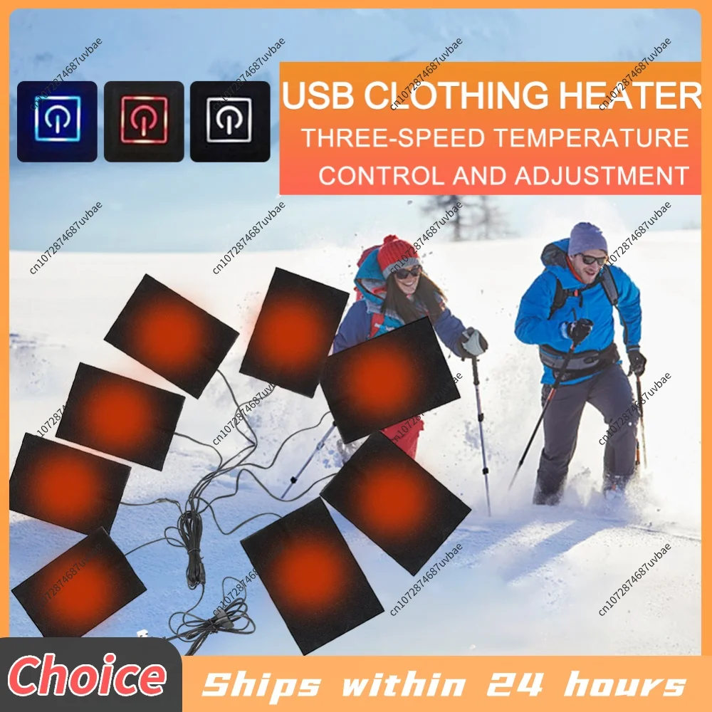 3 Levels Electric Cloth Heater USB Heating Pads Outdoor Thermal Winter Heating Vest Pads Vest Heater for DIY Heated Clothing
