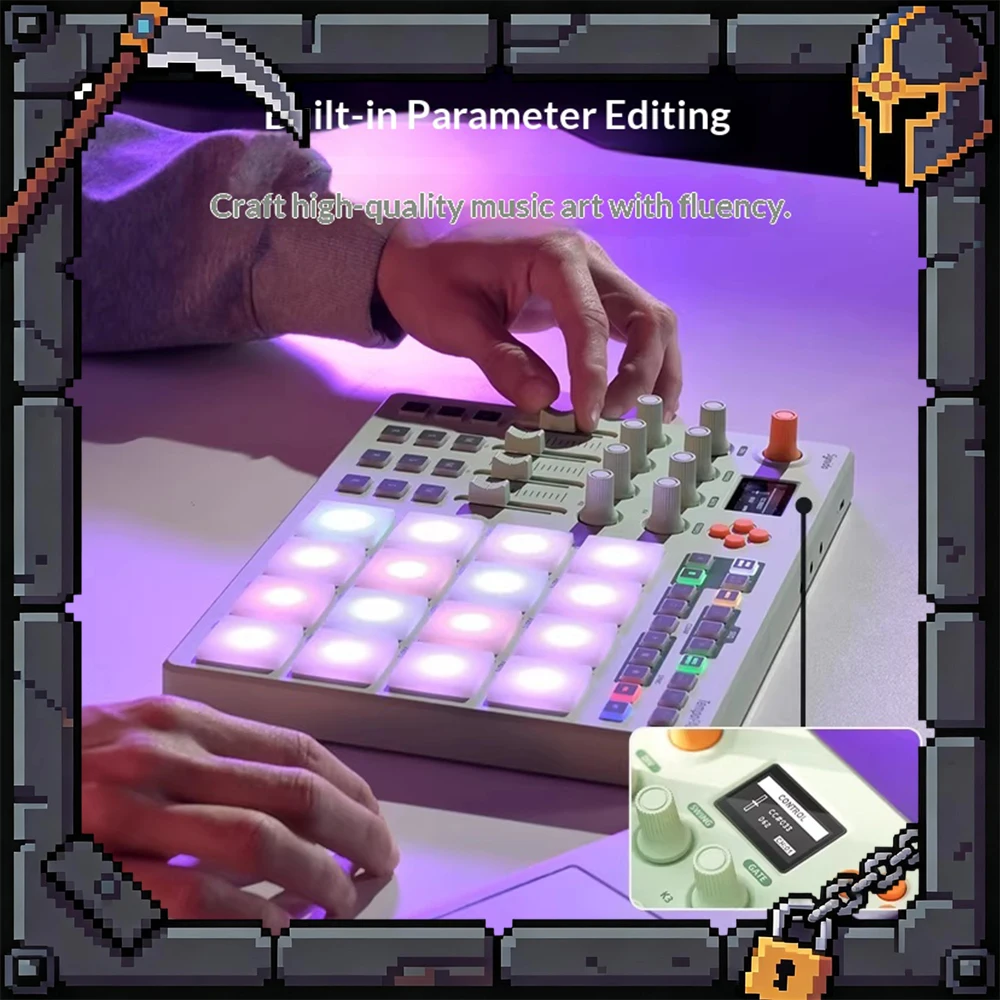 

Музыкальная клавиатура Synido TempoPAD C16, 3000 мАч, длительное время автономной работы, развлекательная клавиатура, беспроводная, портативная, аксессуары для ПК, подарки