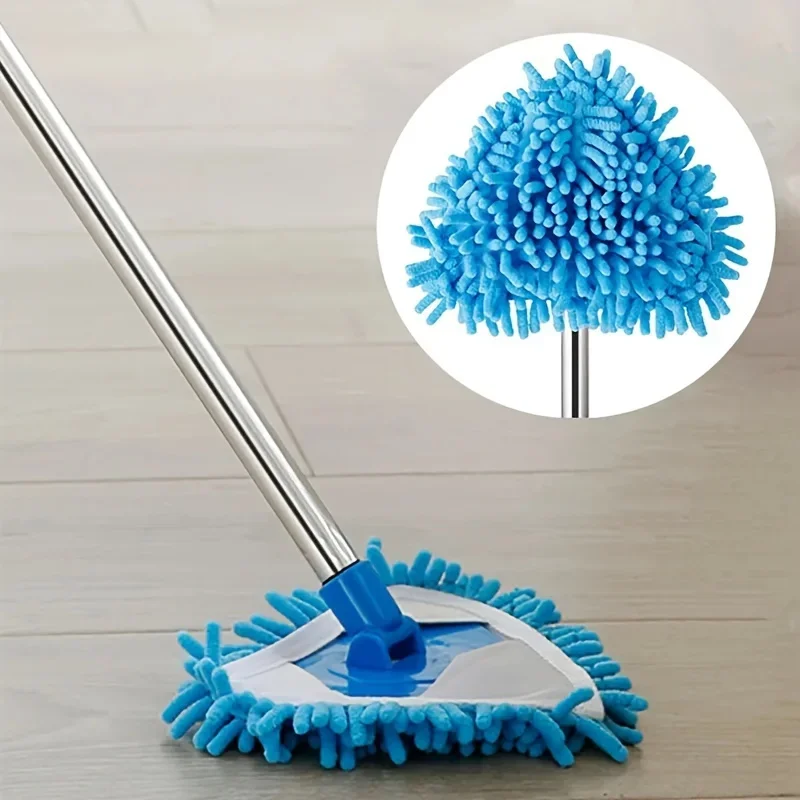 Set of 3, Triangle Mop Refill Pads, Cloth for Dust Cleaning, Reusable And Long-Lasting Mop Head,  Suitable for Both Wet