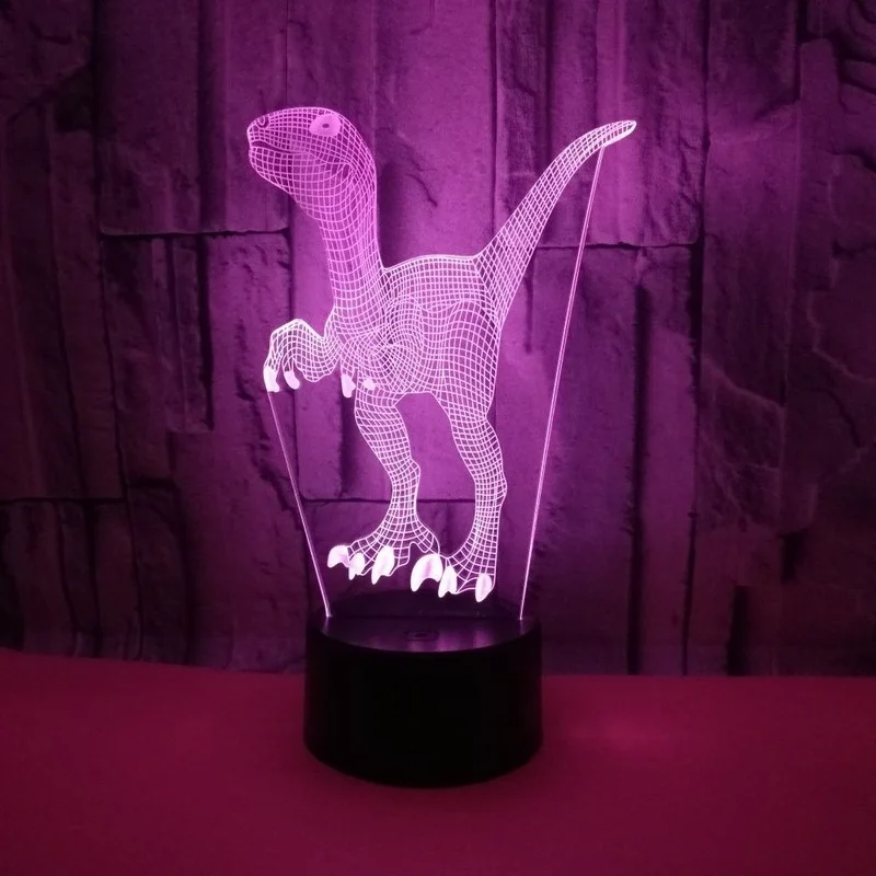 

2022 Dinosaur 3d Desk Lamp Usb Stereo Led Night Light Cute Room Decor Home Decoration Accessories Birthday Gift Led Light Gift