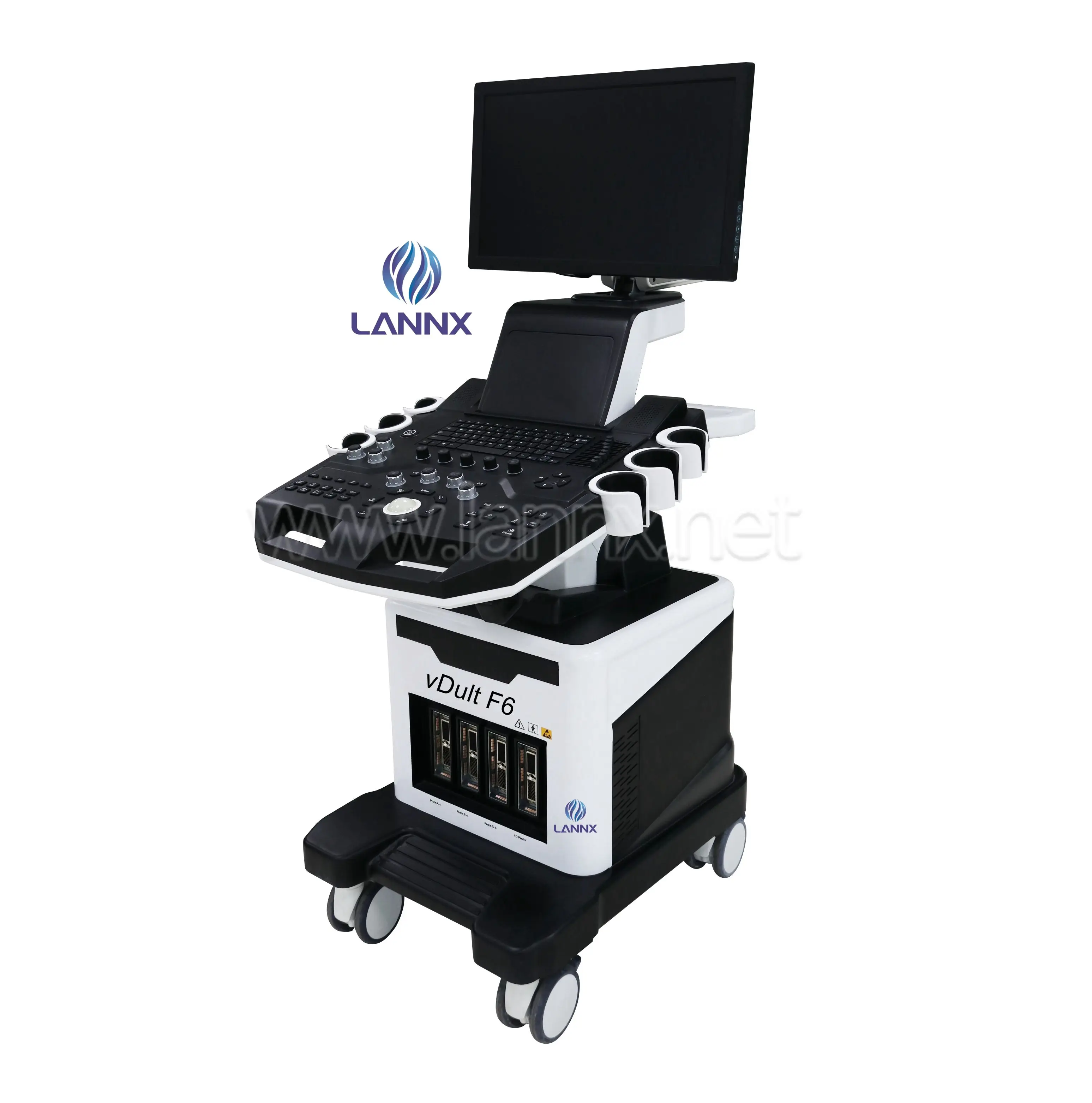 LANNX vDult F6 Pet clinic 3D 4D 5D Color Doppler Ultrasound Scanner medical Ultrasound Diagnostic veterinary ultrasonic Trolley