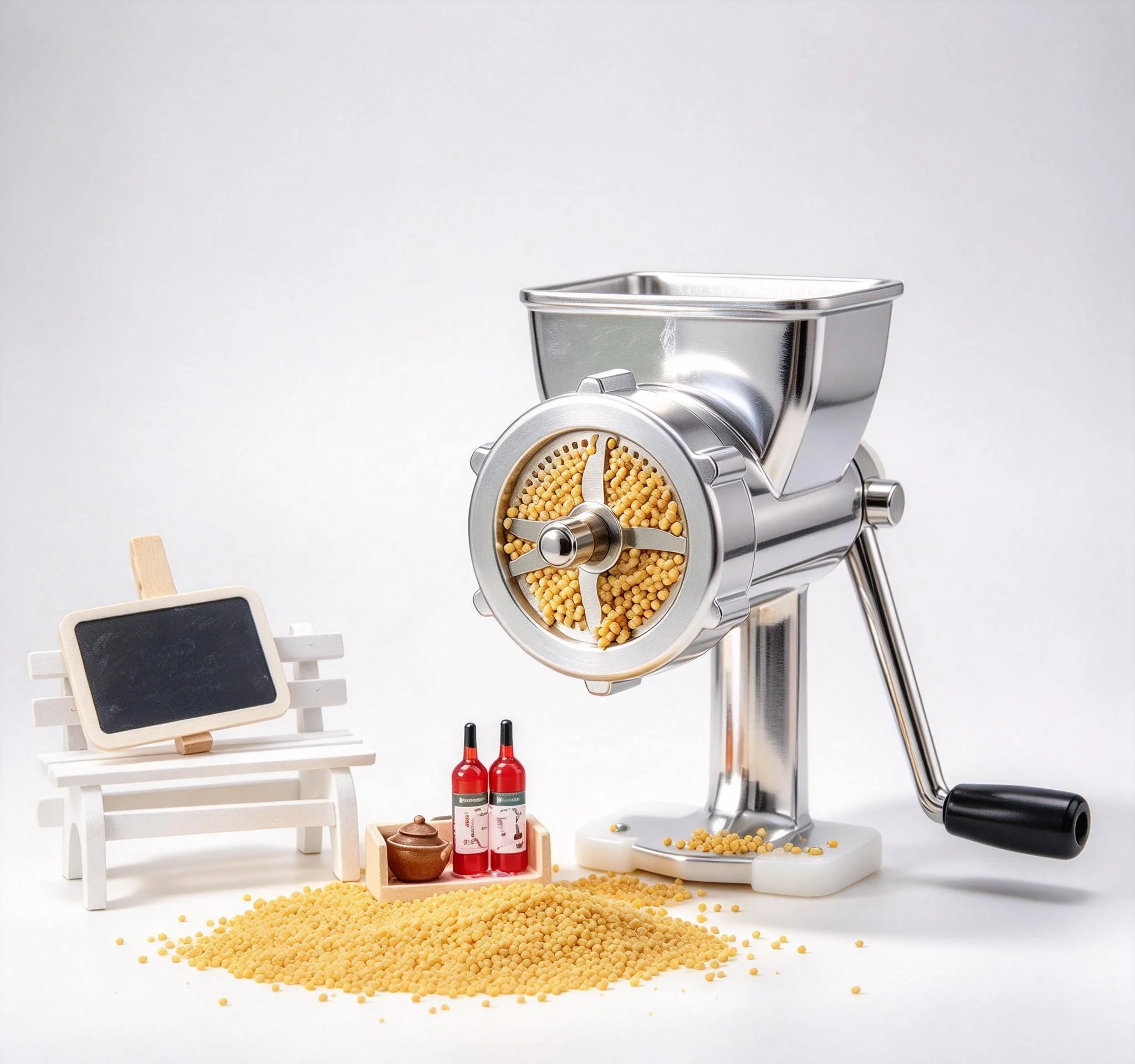 Manual Hand Cranked Pellet Mill, Homemade Feed Maker for Rutin Chicken, Pigeon, Fish Bait, Bird & Pet Dog Food
