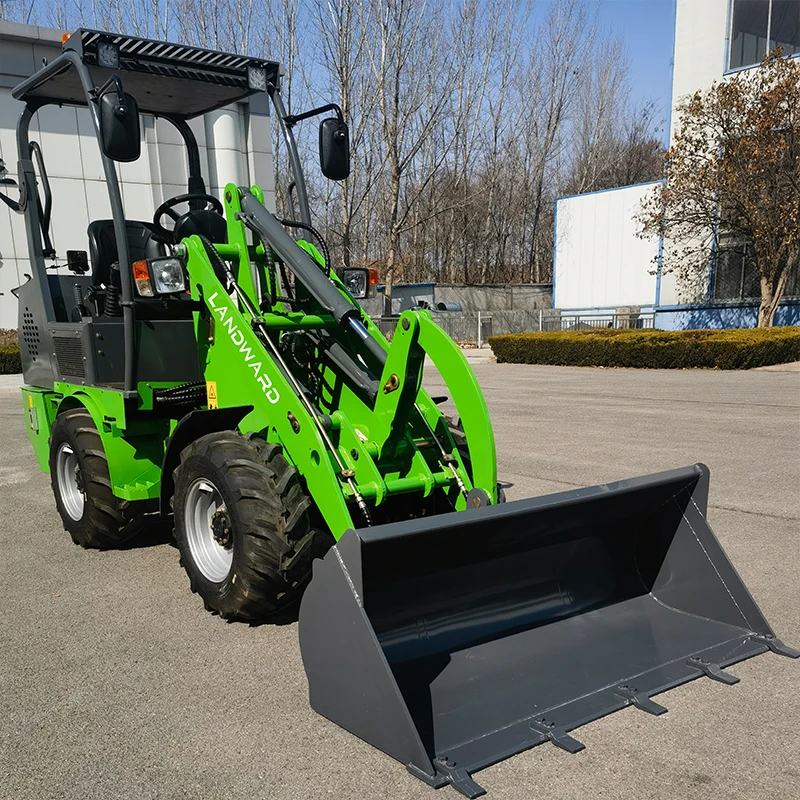 LANDWARD Customized Sale Agricultural Machinery Mini Electric Loader EPA Engine Multifunction Small Loader Attachment With Cab