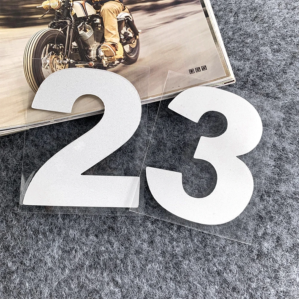 Cool Motorcycle Number Stickers 0123456789 Refit Racing Helmet Logo Moto Fuel Tank Waterproof Decals 0 To 9 Accesorios Para Moto