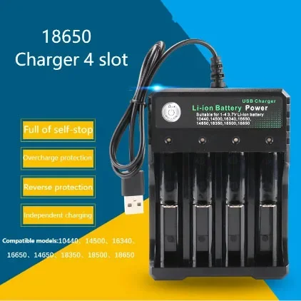 New.Batería de iones de litio GTF 18650 Original, linterna recargable 18650, 3,7 V, 9900 MAH para Linterna + cargador USB