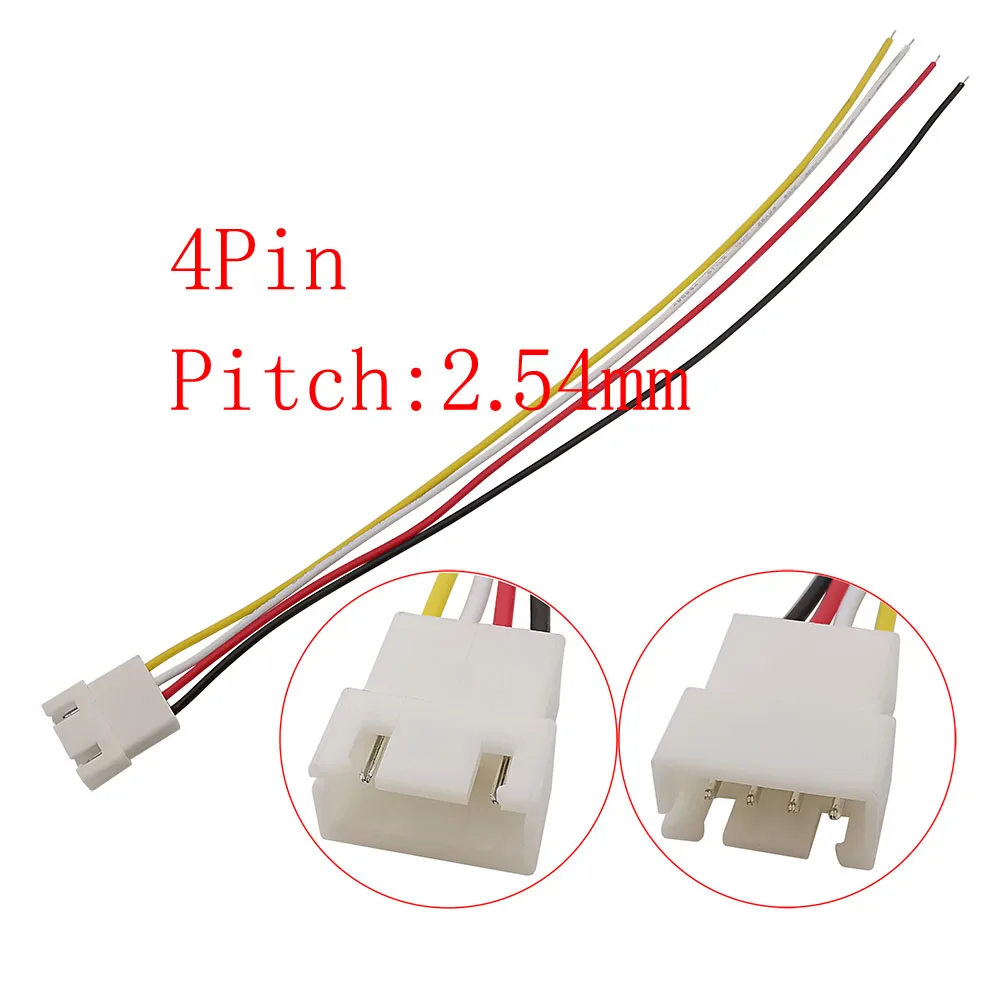 XH2.54 Connector JST XH 2.54mm Pitch 4 Pin Plug Male & Female Jack Terminal Wire Cable Connectors Length 20CM 26AWG