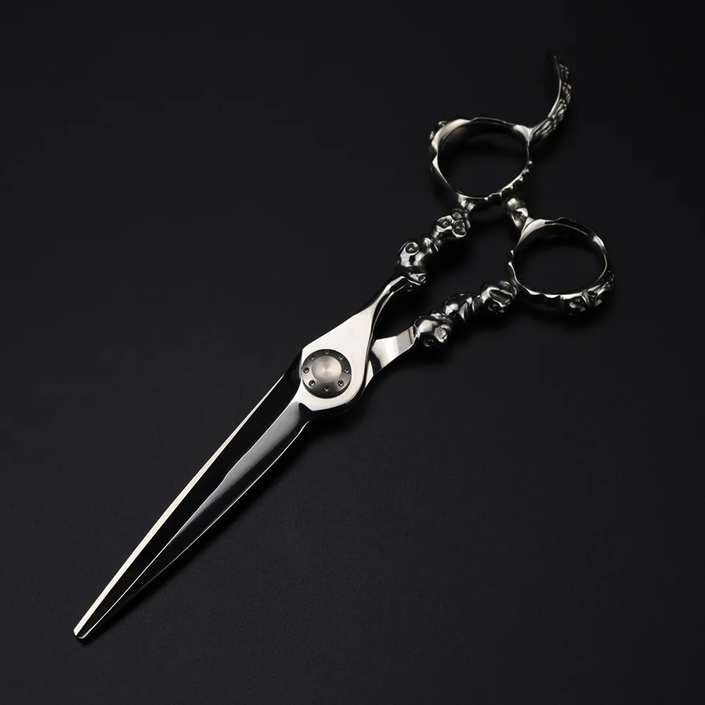 Professional Japan 440c 6 inch Skull scissor Upscale hair scissors haircut thinning barber cutting shears hairdressing scissors