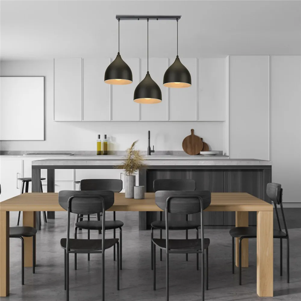 1/3 Heads Modern Dining Room Pendant Lamp Art Decor Bar Pendant Lights Simple Hanging Lampshade Luminaire for Home Lighting