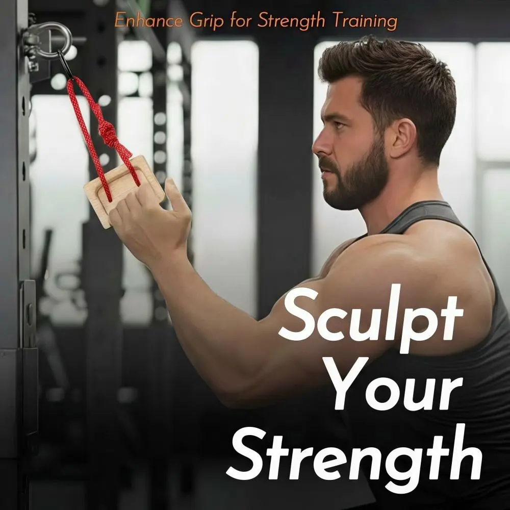New Wooden Climbing Hangboard Sturdy Portable Grip Blocks Dual Pocket Dual Depth Finger Strength Trainer Power Forearm Training