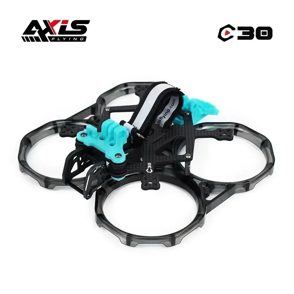 Estrutura Cinewhoop de carbono Axisflying C30/C35 - Protetor de suporte leve de 138 mm/152 mm para FPV e drones de corrida"