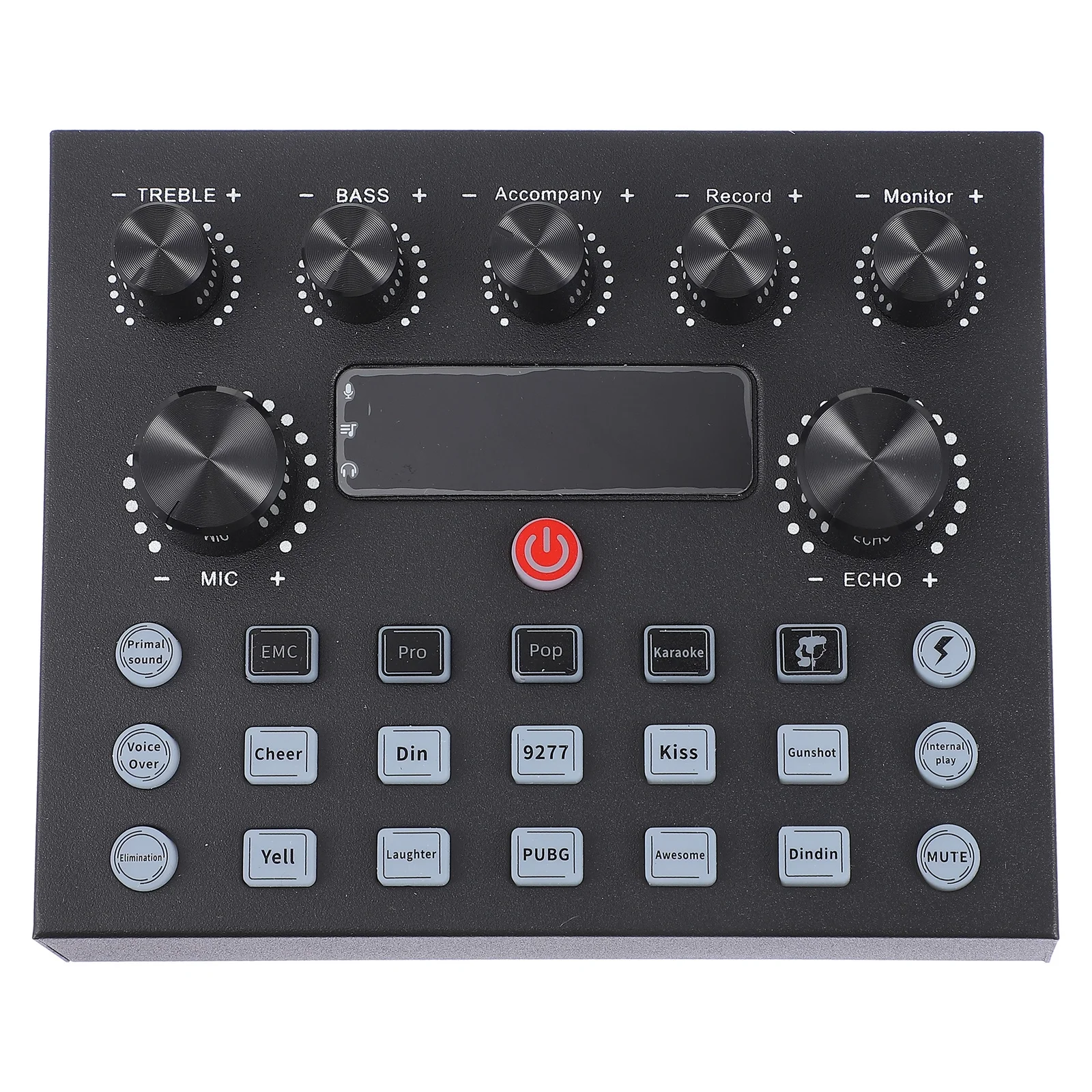 12 tipi di scheda audio esterna illuminazione colorata mixer DJ scheda effetti sonori dal vivo per telefono computer tablet attrezzatura podcast